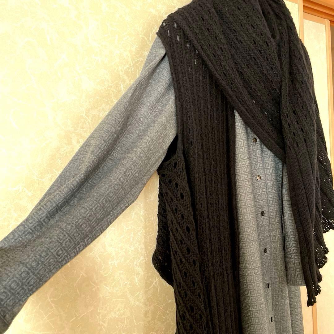 ファリエロサルティ　カシミヤ　ニット　ストール　大判　ヒロココシノ
