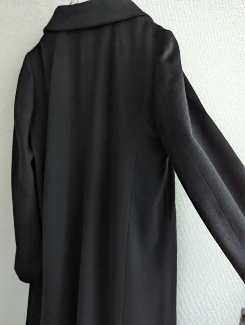 【美品】Galerie Vie カシミヤ100ウールコート黒 スタンドカラー