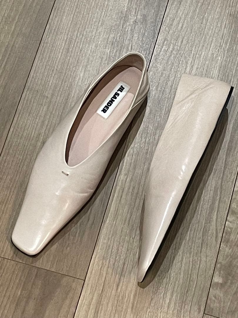 JIL SANDER ピンク フラットシューズ　38 サイズ