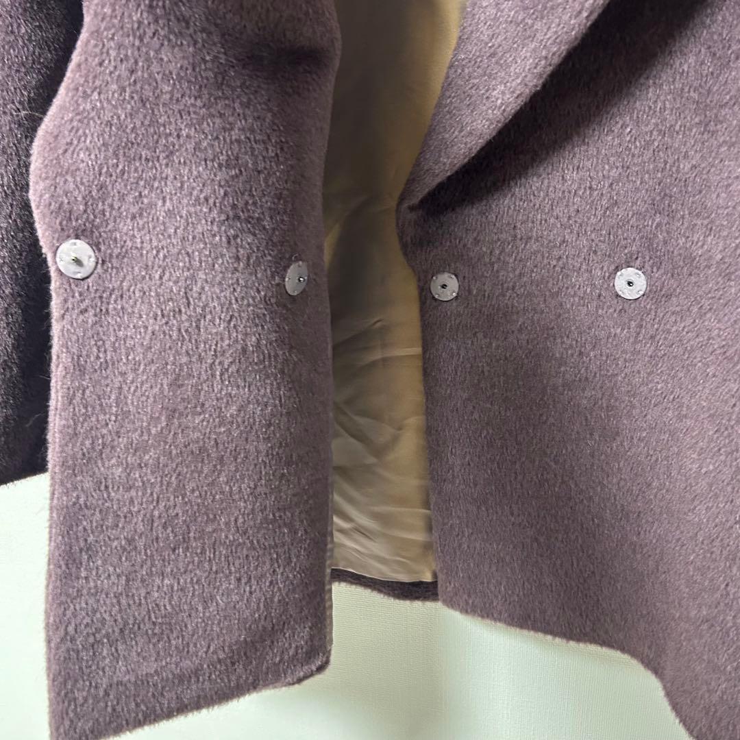 TOMORROWLAND スーパーファインアルパカ ショートコート　パープル