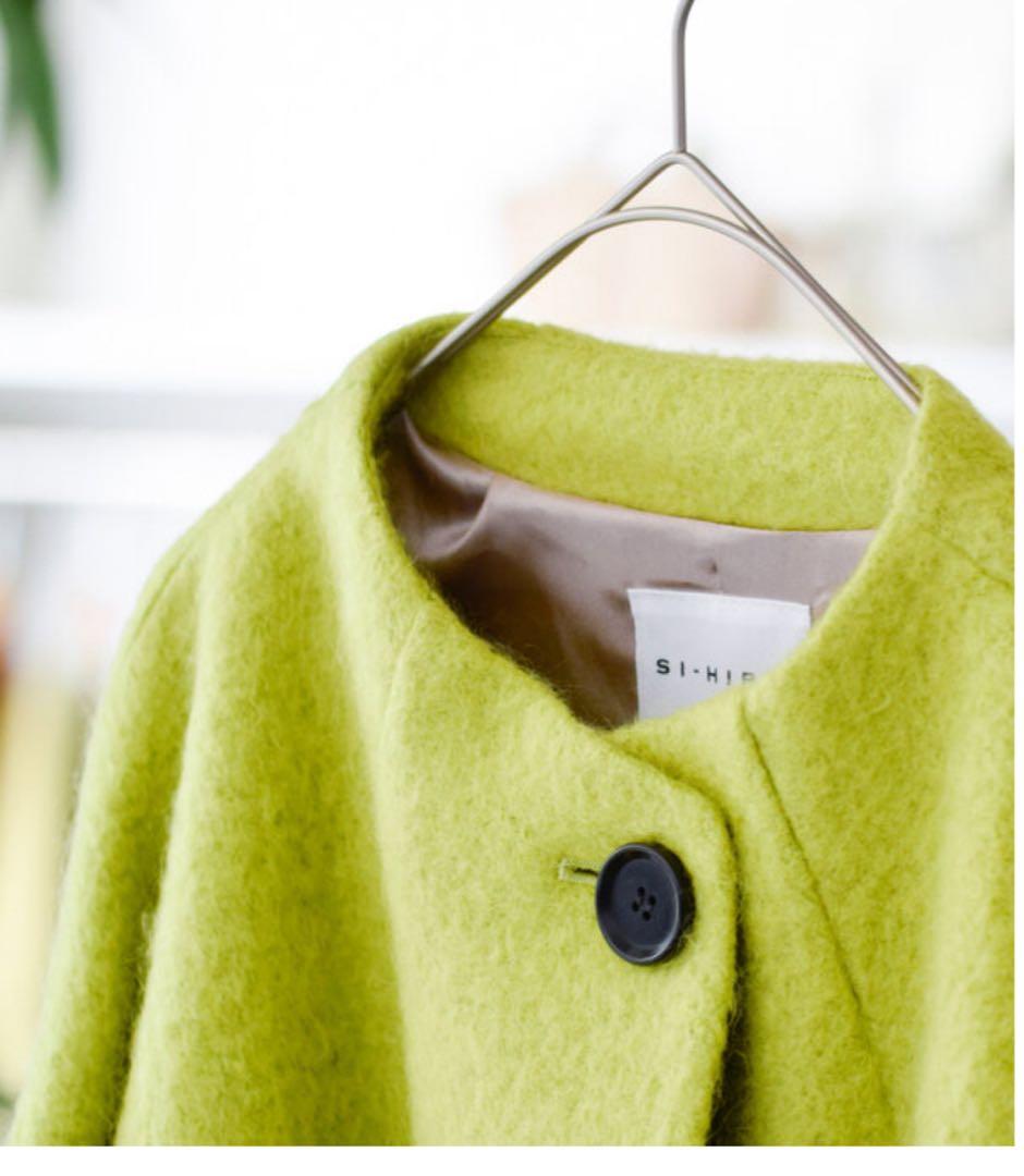 未使用SI-HIRAI スーヒライ シープ モヘア ラウンドネック コート