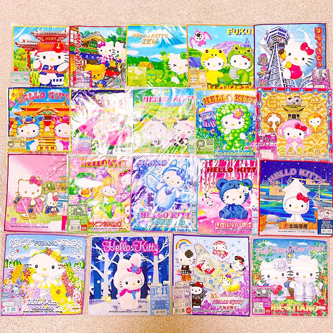 ハローキティ ご当地 プチタオル 新品 雪うさぎ クリオネ エンジェルキティ