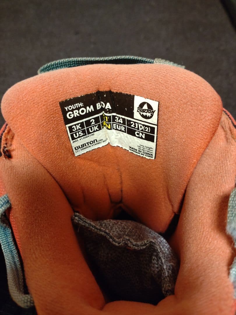 BURTON　CHOPPER 115cm　バイン・BOAブーツ3点セット　キッズ