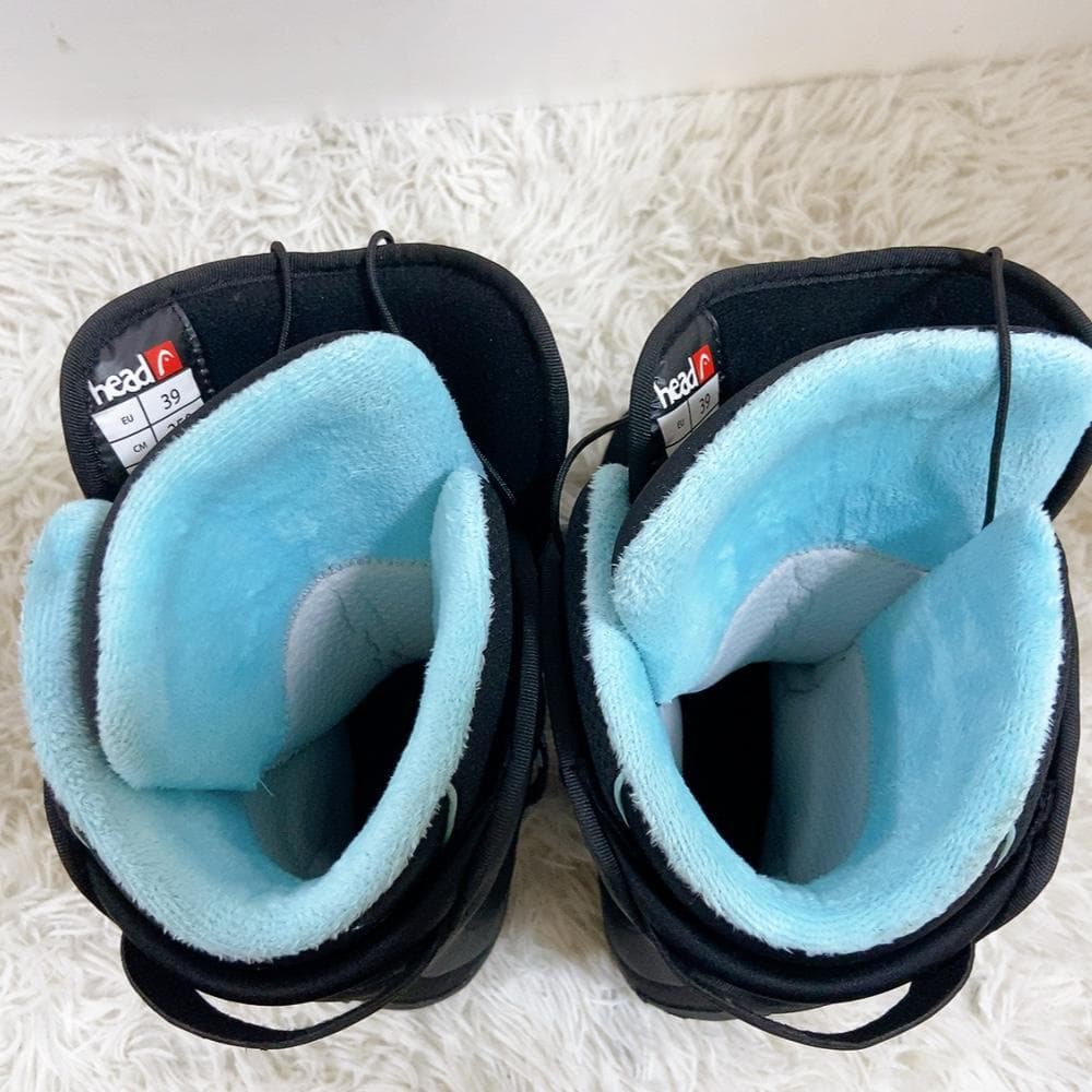 【美品】HEAD BOA 25CM レディース ブーツ スノーボード 黒×水色