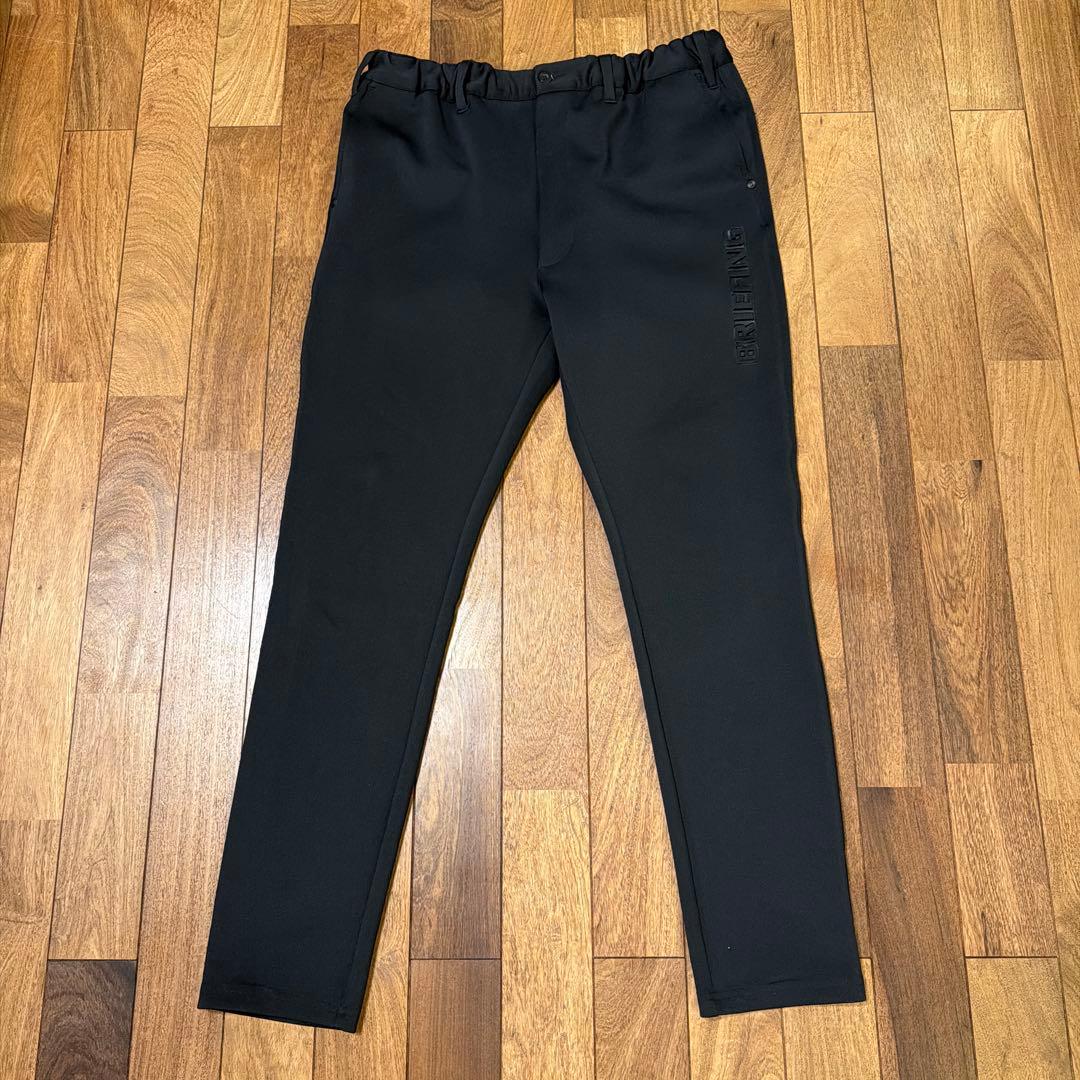 美品ブリーフィング　BRIEFING GOLF スリムジョガーパンツ 黒 L