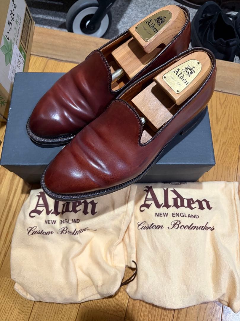 希少Alden オールデン 3606コードバンローファ#8美品シューツリー付
