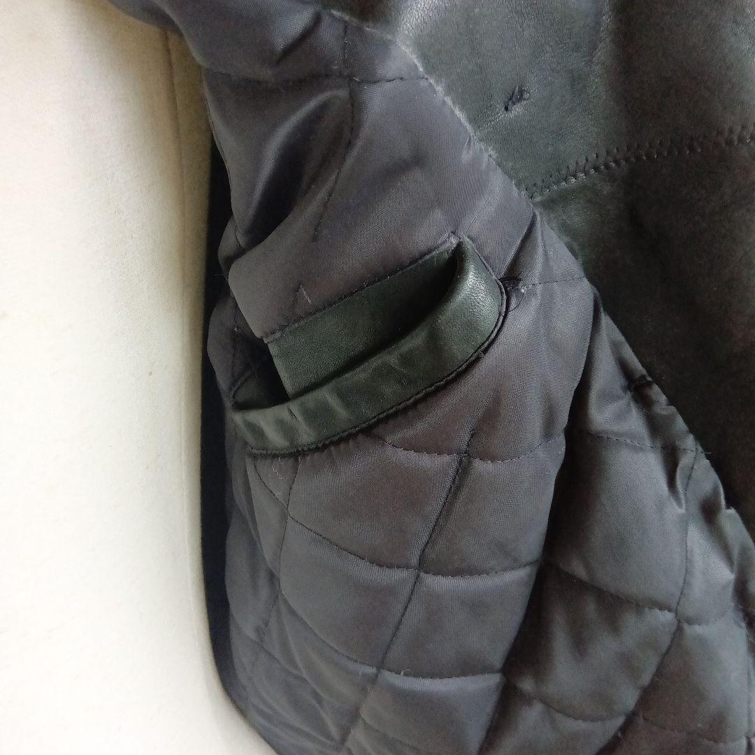 SCHOTT ブラックレザー Pコート　ピーコート