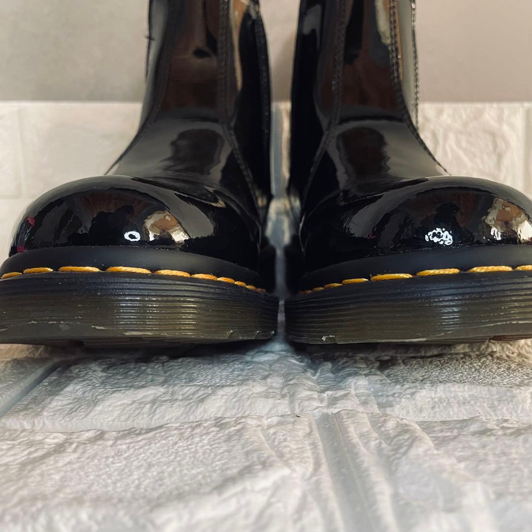 Dr.Martin UK8 チェルシーブーツ 光沢 黒 厚底
