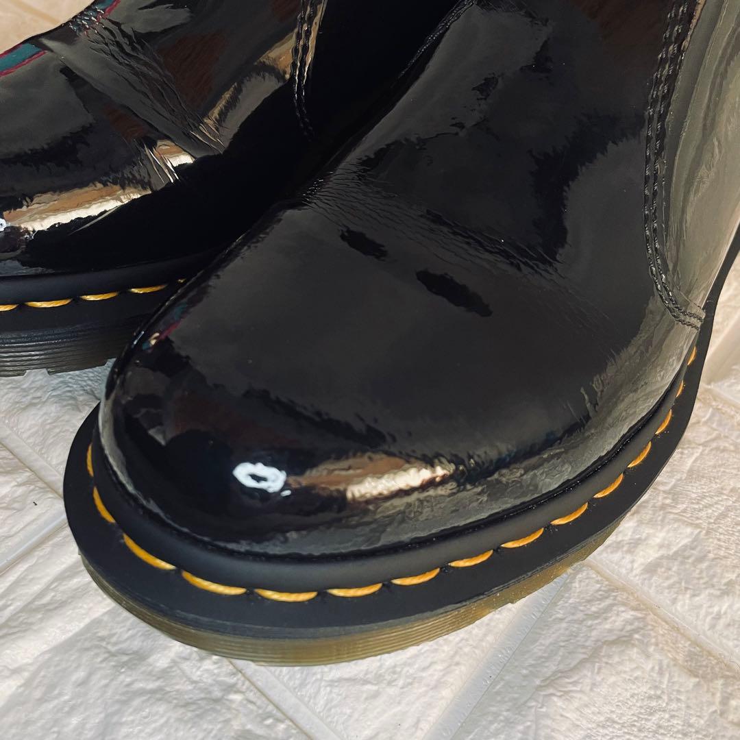 Dr.Martin UK8 チェルシーブーツ 光沢 黒 厚底