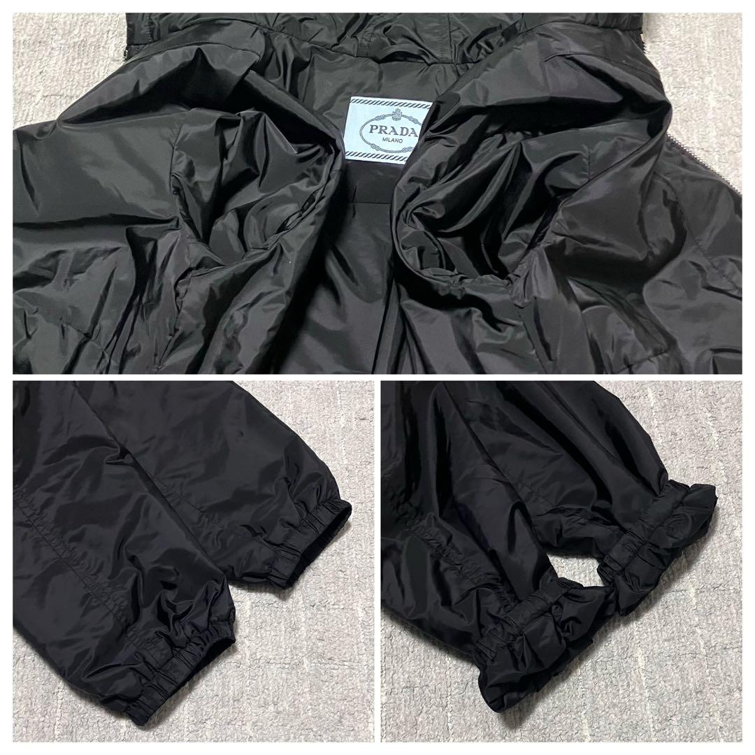 美品！プラダ［トライアングルロゴ］ナイロン　パーカー　ブラック　サイズ40
