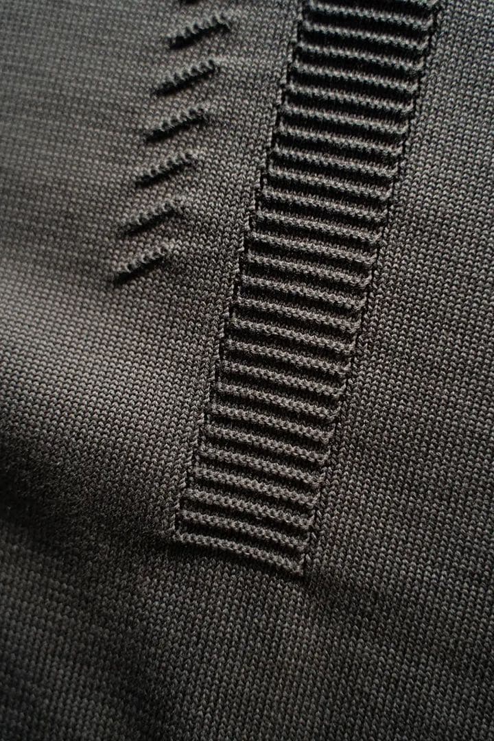 ぐ*ー様 YASHIKI Yonaga Knit Polo ポロシャツ ブラック