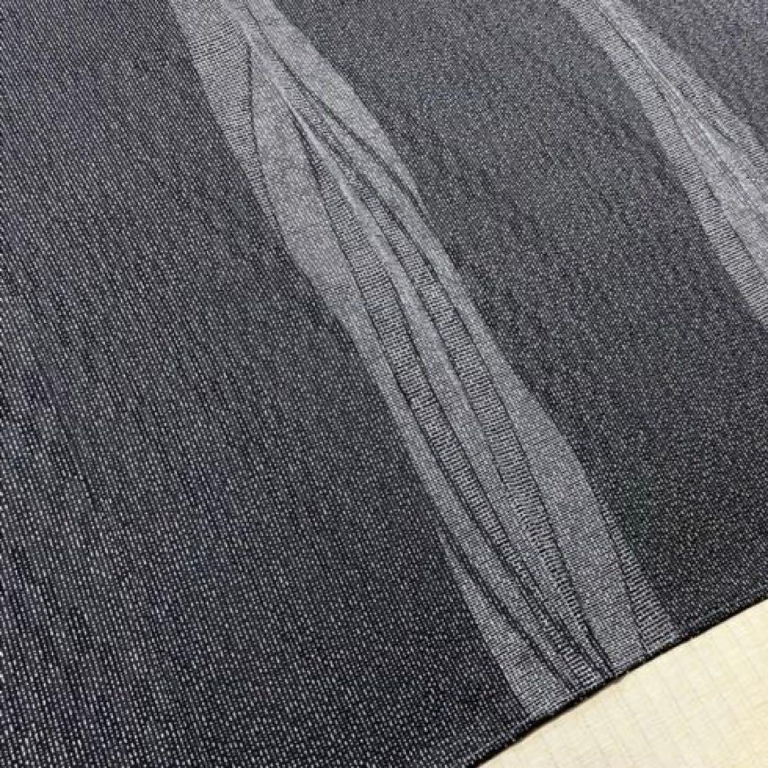 Aya モノトーン 染め 矢絣の地紋 モダン 残布 ガード加工