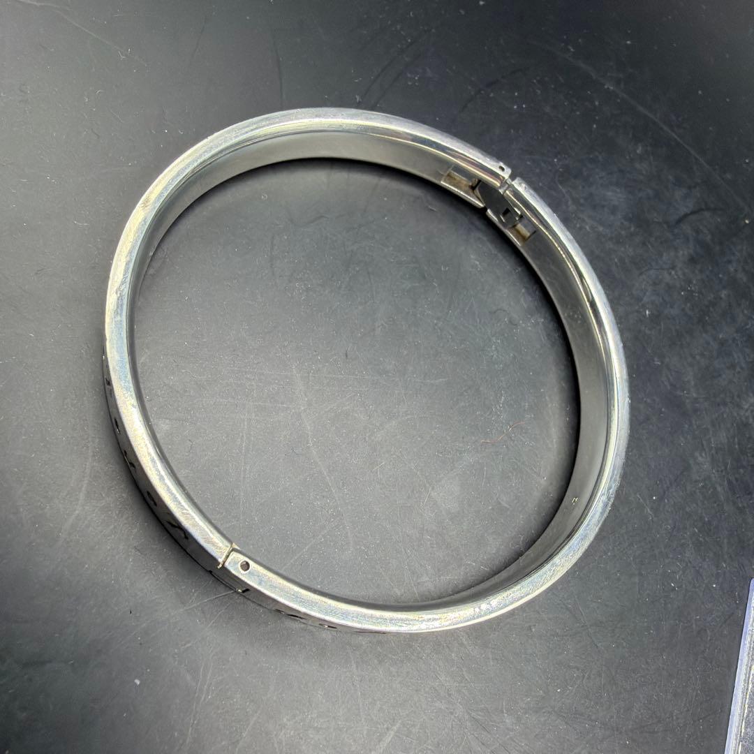 美品✨レダシルマ ゲルマニウム シルバー バングル ダイヤ 0.2ct