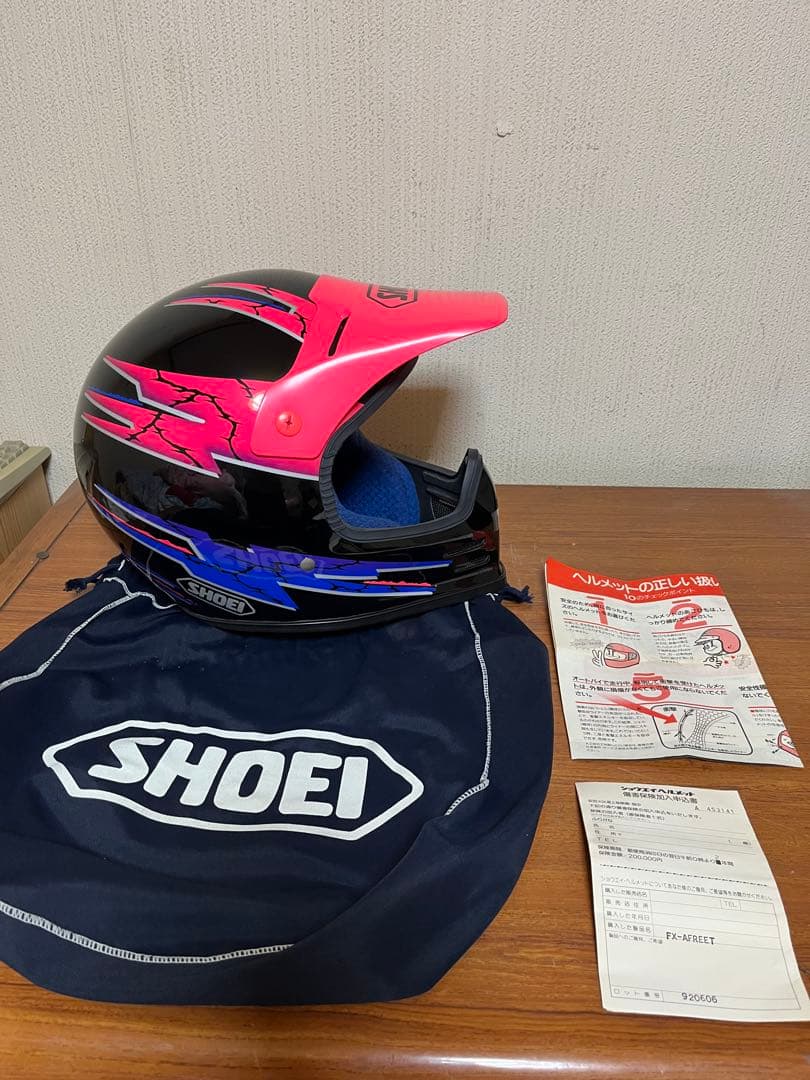 SHOEIオフ車用ヘルメット新品未使用！巾着付属！フルフェイスオフロード