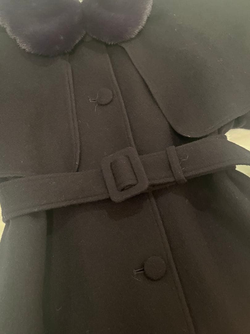 ✴︎美品✴︎メゾピアノJr. ケープつきマルチWAYコート ネイビー