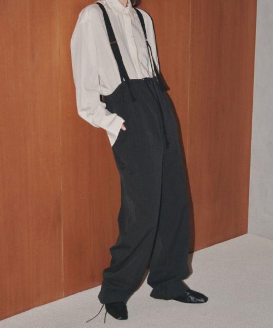 todayful サスペンダーハイウエストパンツ