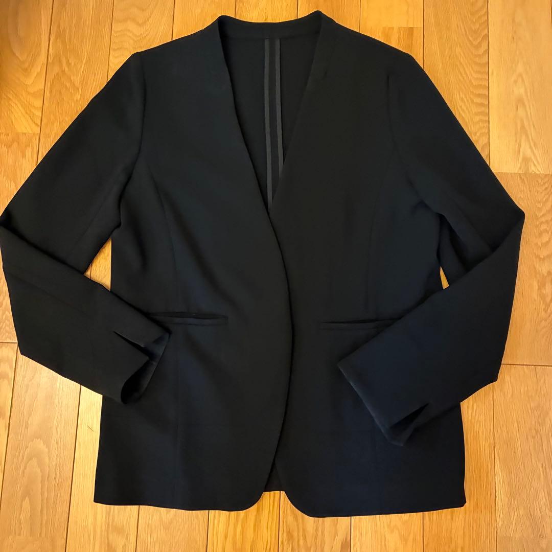 ソージュ　ノーカラージャケット　ブラック　L