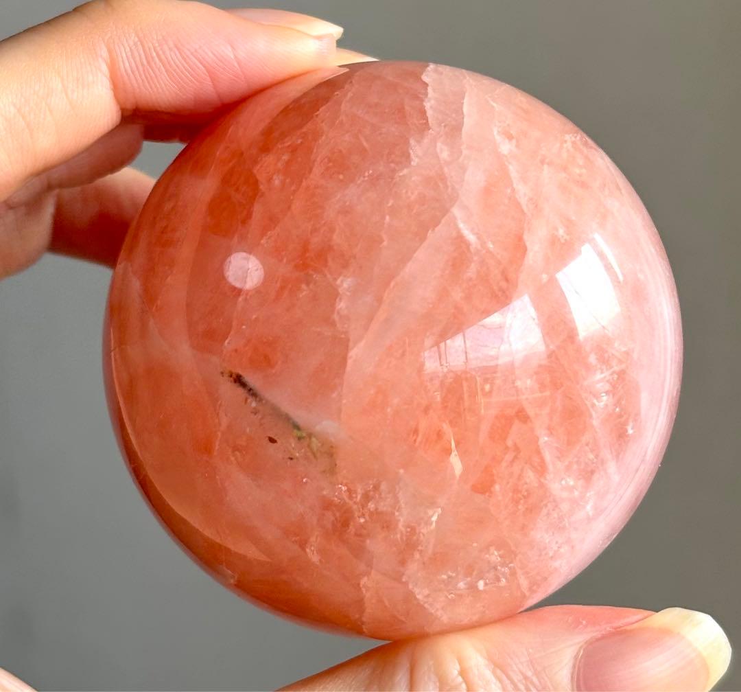 ラスト　凄くレア　高品質　ピンクオレンジ　モルガナイト　スフィア