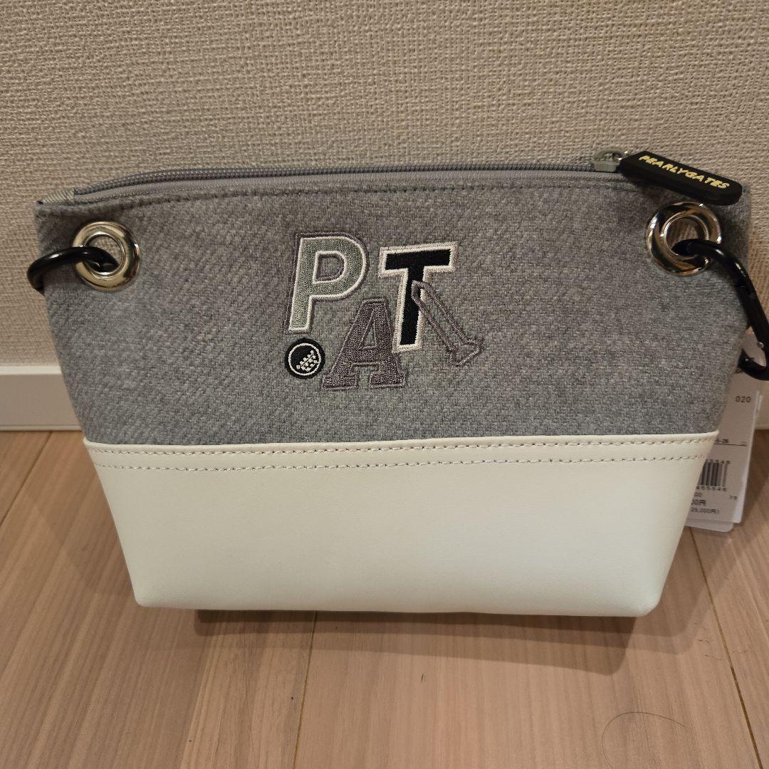 【セール】PEARLY GATES クラッチバッグ グレー/ホワイト