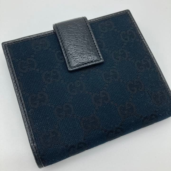 GUCCI グッチ 三つ折り財布 GG柄 キャンバス ブラック 正規品