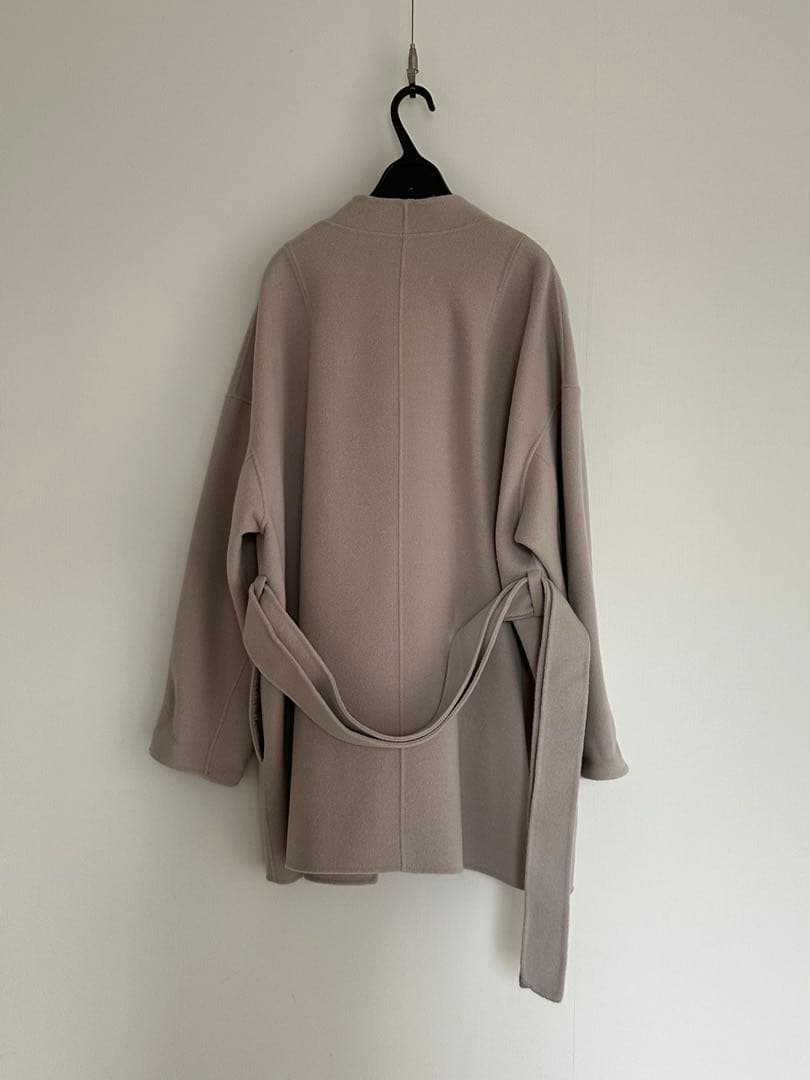 ウールリバーミディコートベージュ　【美品】