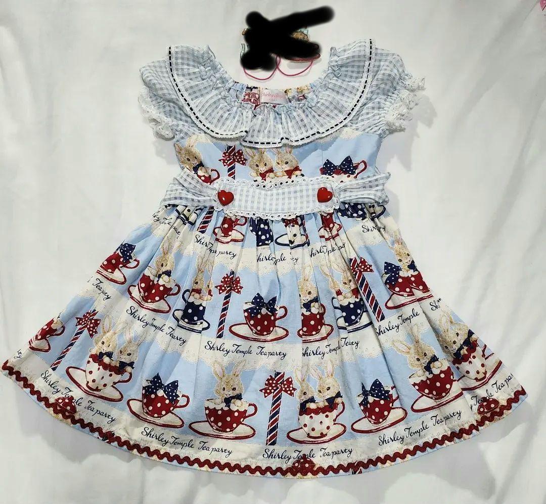 シャーリーテンプル　ティーカップうさぎ　ワンピース