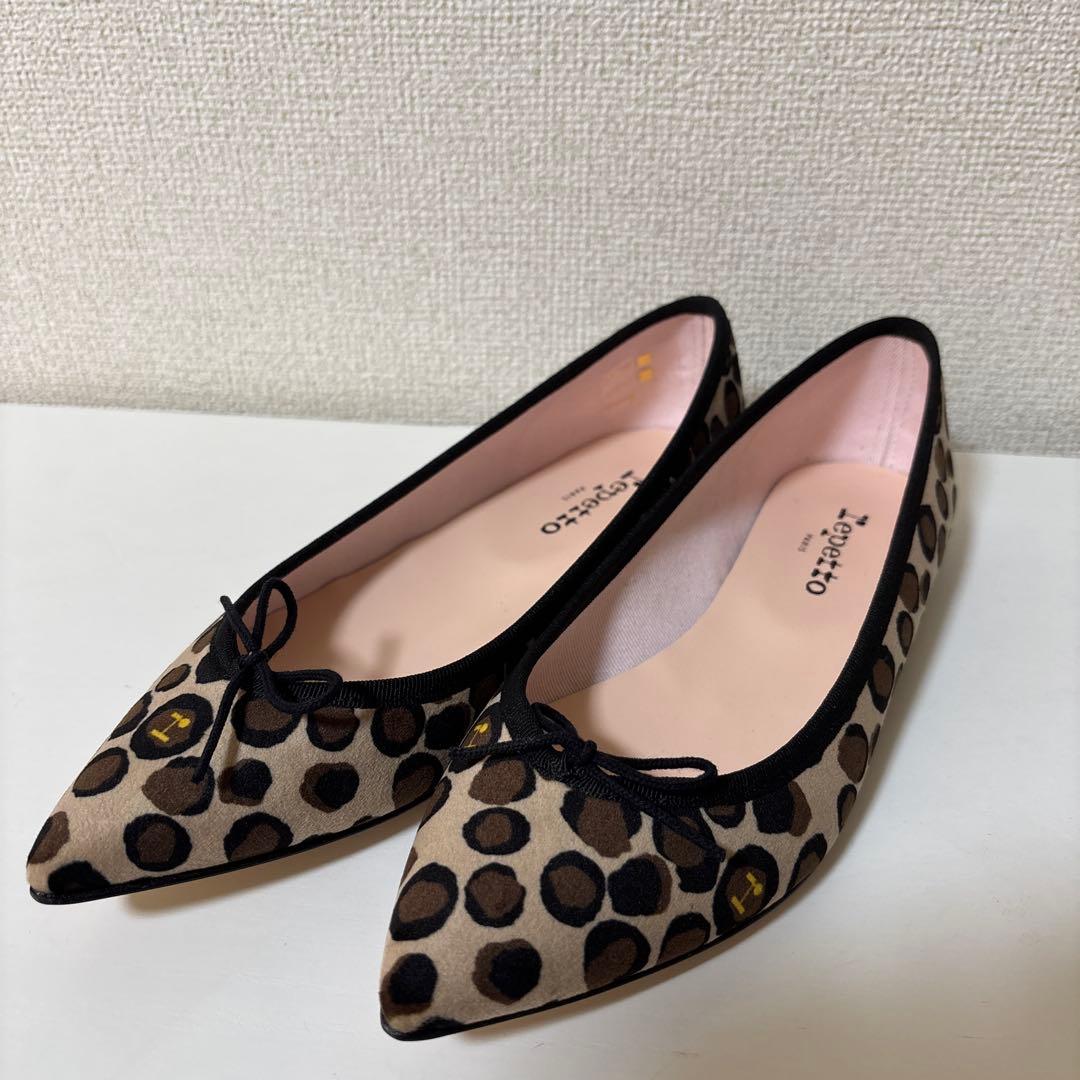 repetto レペット レオパード バレエシューズ　フラットパンプス