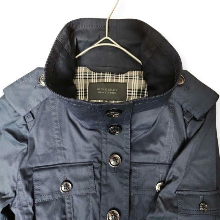 ✨超美品✨バーバリーブラックレーベル ショート トレンチコート L ノバチェック