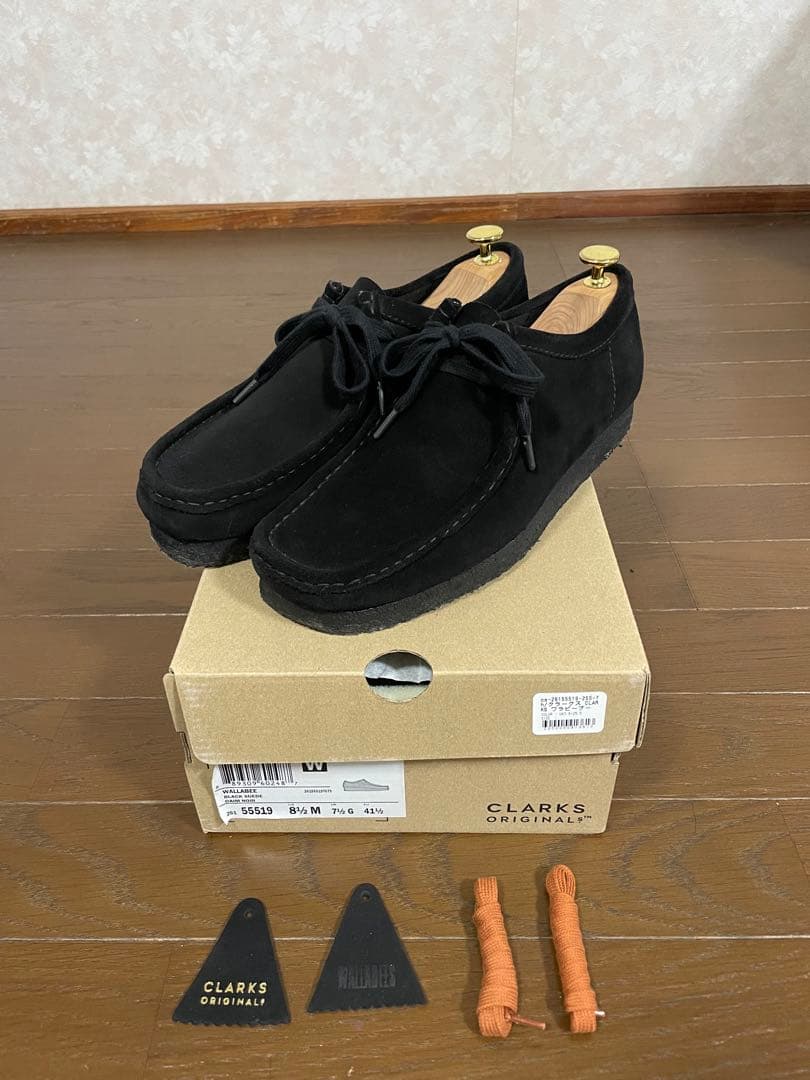 CLARKS WALLABEEクラークス　ワラビー　ブラックスエードサイズ7.5