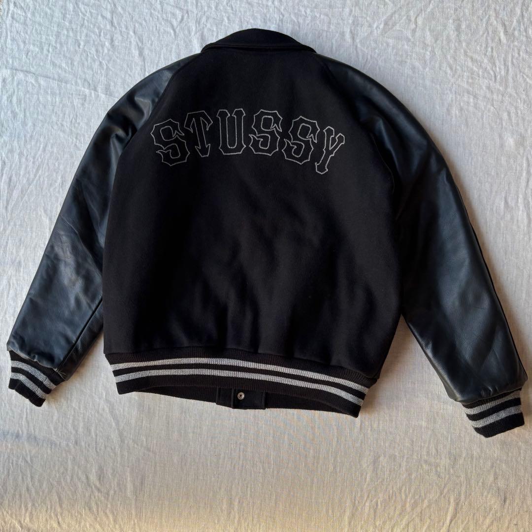 美品 OLD STUSSY ステューシー 25周年 スタジャン ブラック XL