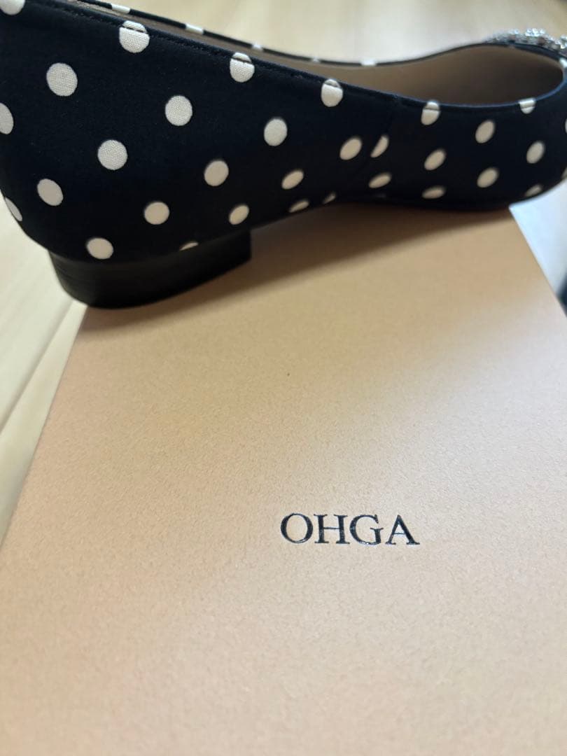 新品未使用ohga ドットビジューパンプス　22.5