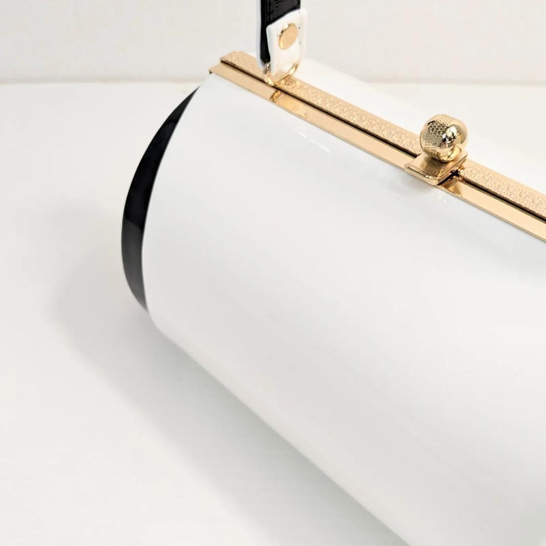 和装 草履バッグセット 振袖用 エナメル 白 黒 フリーサイズ w18-5