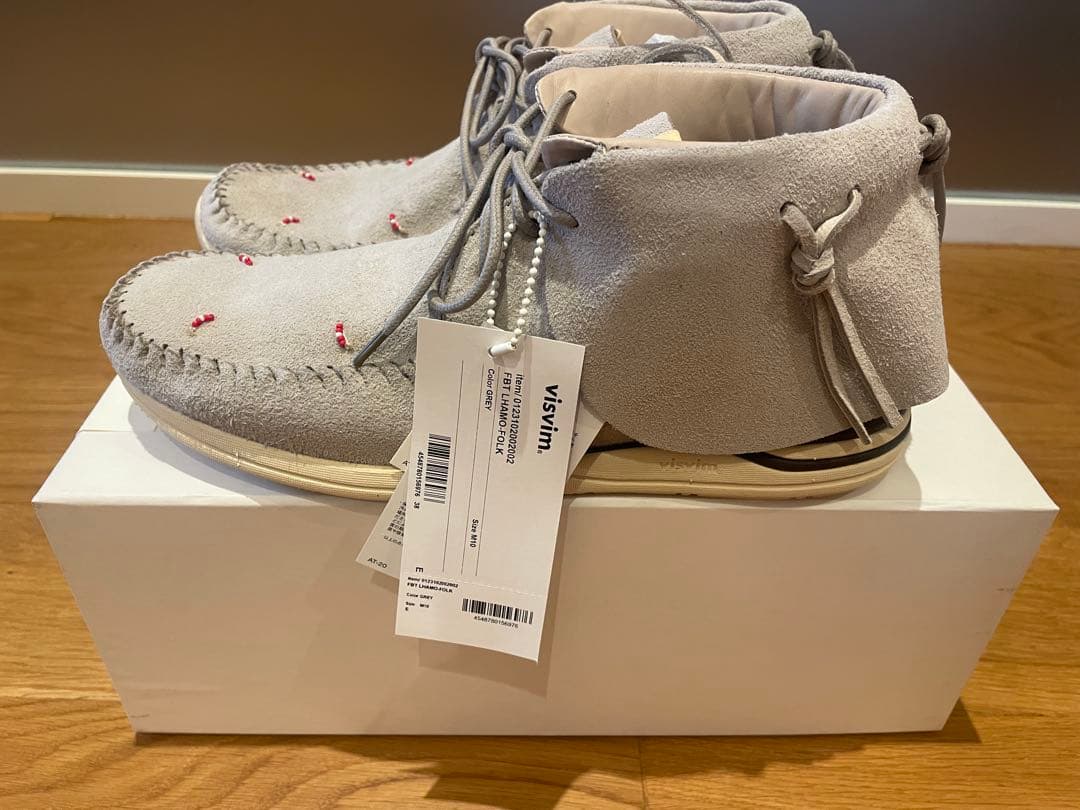 靴 visvim FBT LHAMO-FOLK GREY M10
