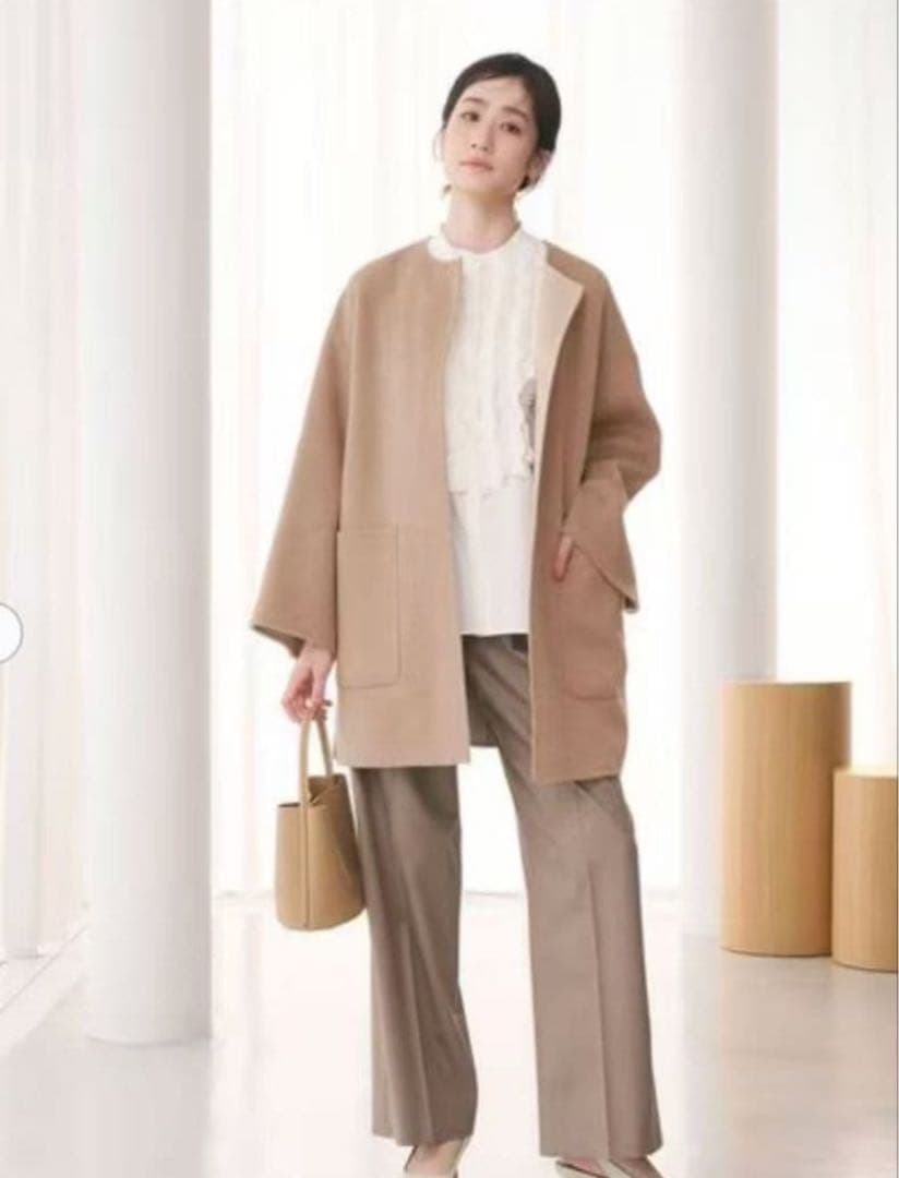 UNITED ARROWS バイカラー リバー ミドルコート　36 s