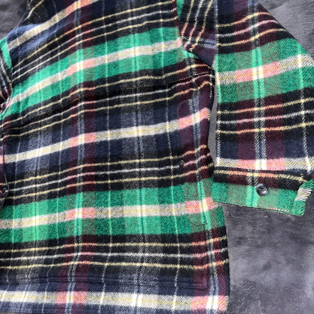 ポロバイラルフローレン ウールハンティングジャケット M チェック柄カバーオール