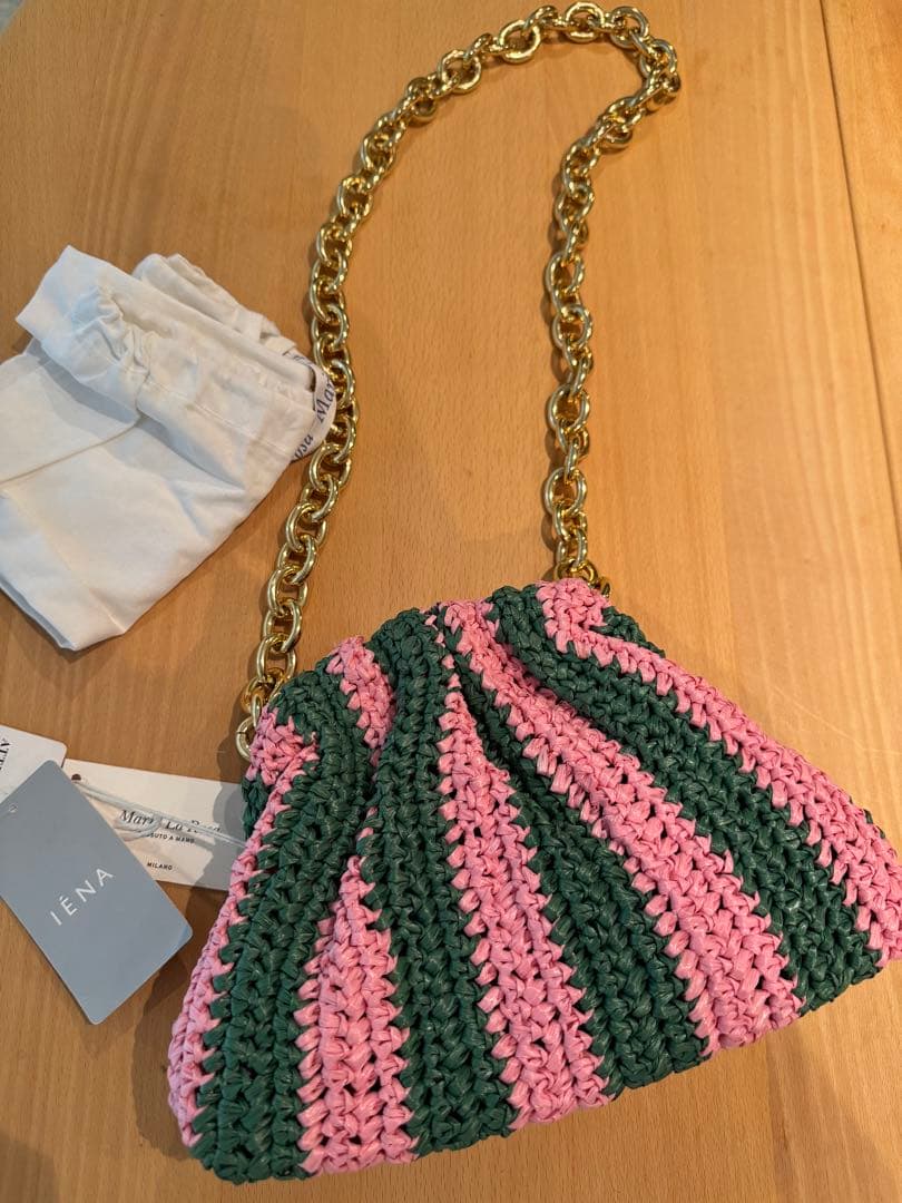 春夏コーデ♪マリア ラ ローザ2022ss新品かごバッグショルダー チェーン