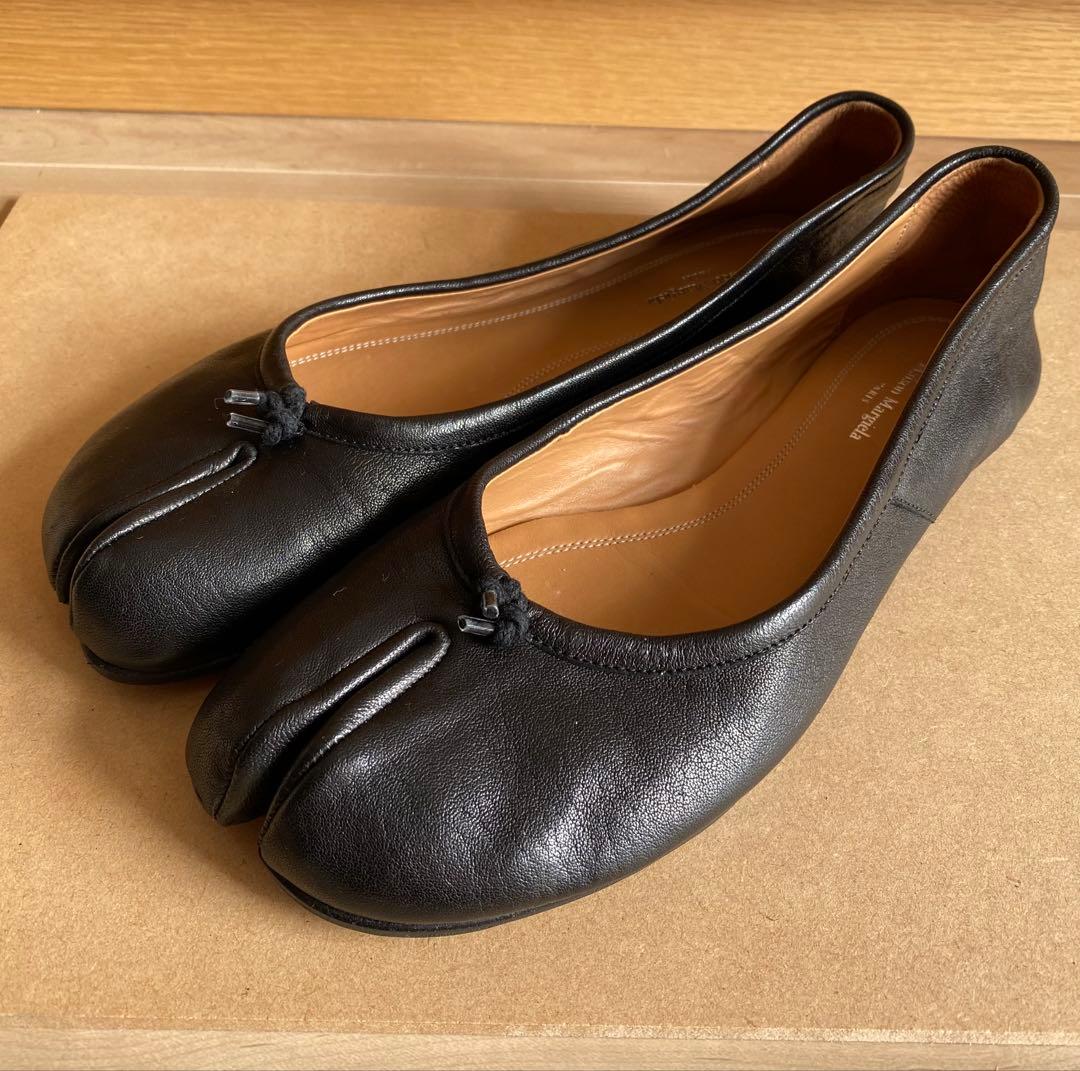 マルジェラ　タビ　バレエシューズ　サイズ38.5 黒