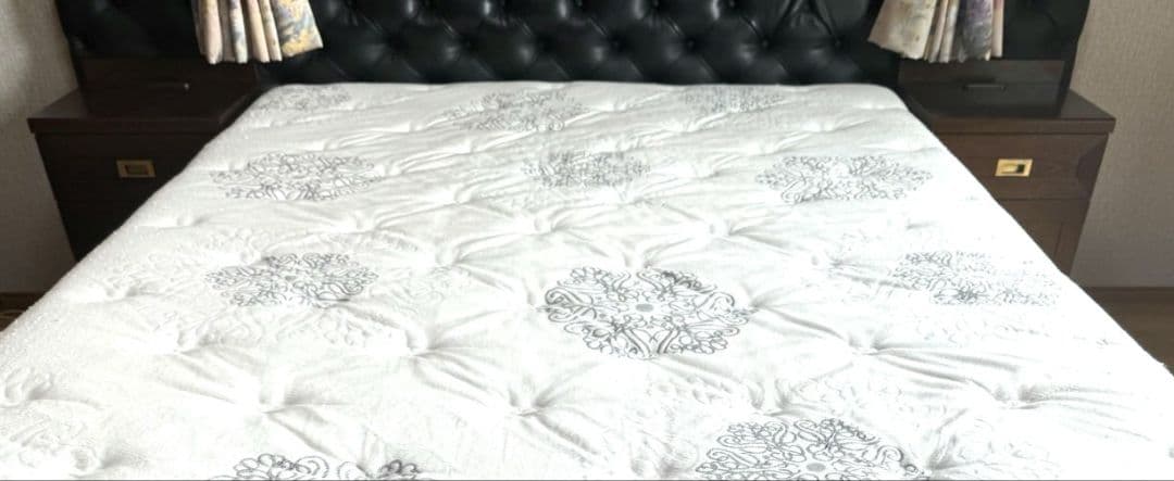 ベッド フレーム ヘッドボード クイーン キング レザー 本革 グロゼーユ