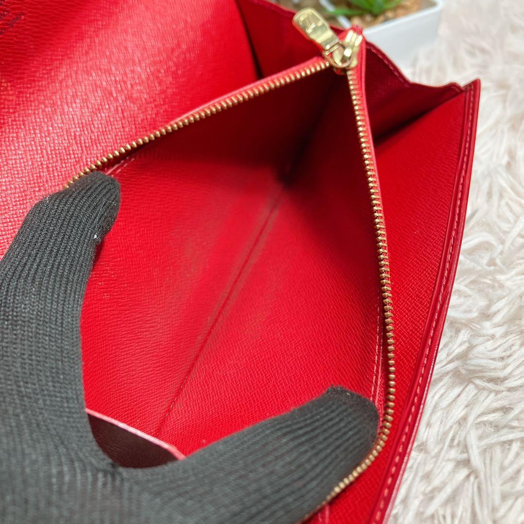 ！極美品！ ルイヴィトン エピ ポシェット ポルトモネ クレディ 長財布 レッド