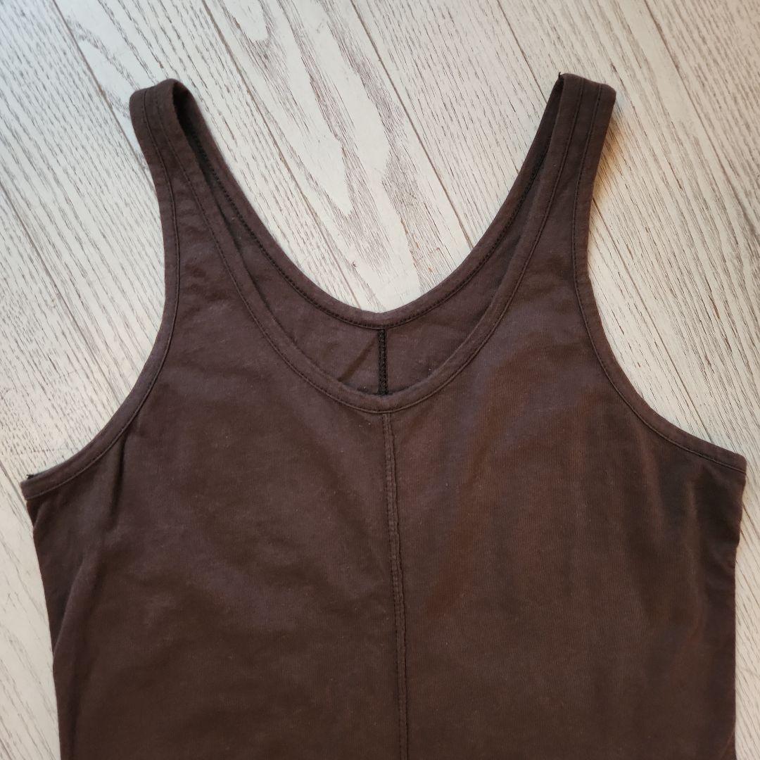 ☆彡リックオウエンス スラブ ダークブラウンロングカットソータンクトップS
