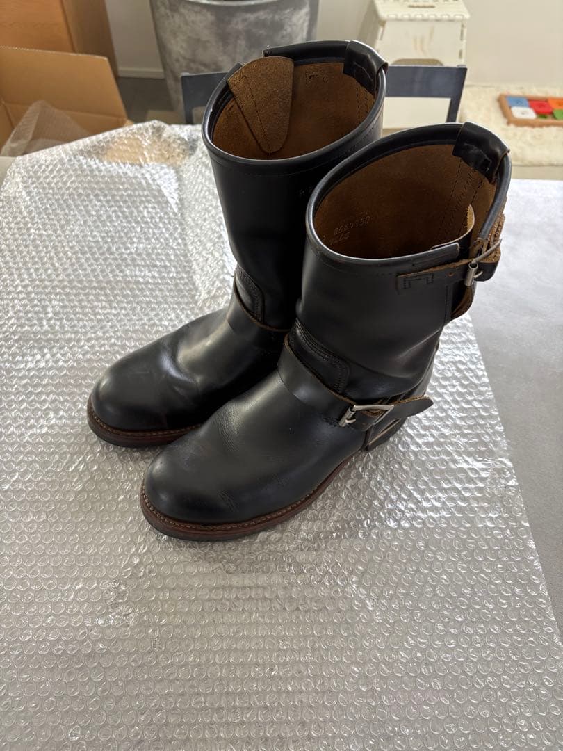 レッドウィング　9268 ブラックレザーエンジニアブーツ　2268