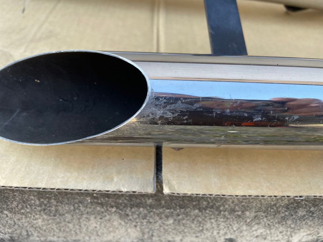 ドラッグスター250スラッシュカットマフラーです。