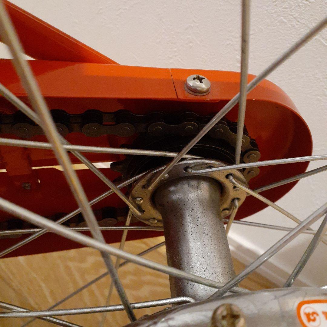 アサヒ子供用自転車 　赤　補助輪.補助バー.バスケット付き　18インチ