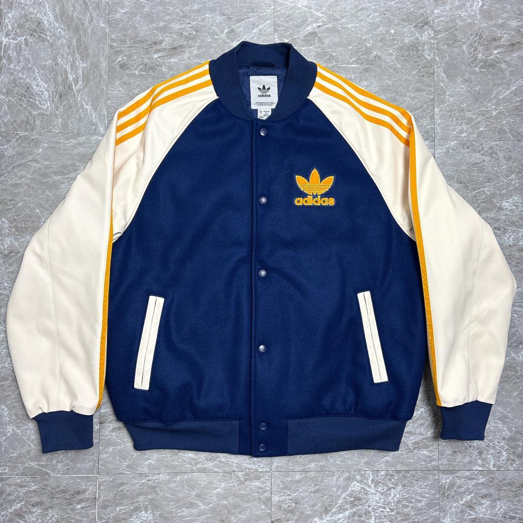 希少 adidas Studium JKT XL アディダス レザー スタジャン