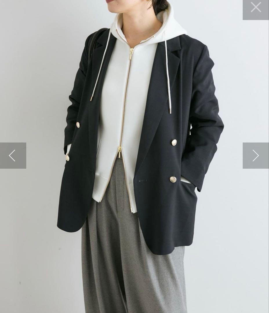 極美品★ リヴドロワ　ストレッチツイルテーラードジャケット