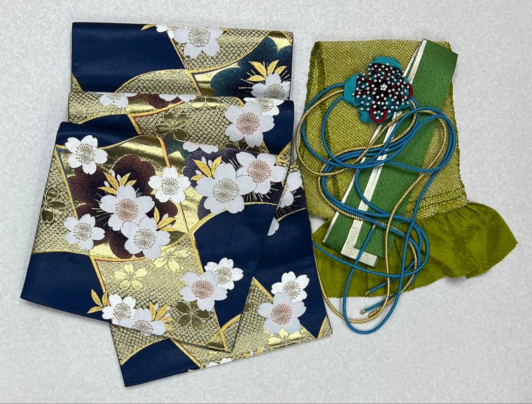 振り袖　フルセット　別誂長襦袢　辻ヶ花　金彩加工　成人式　暈し　辛子色　763