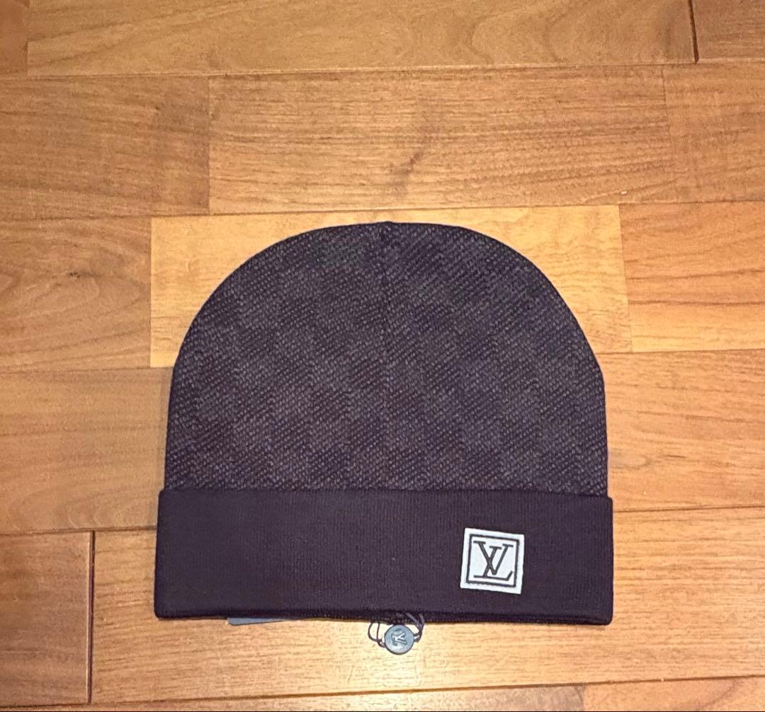 ルイ・ヴィトン チェック柄 ニット帽 ビーニー