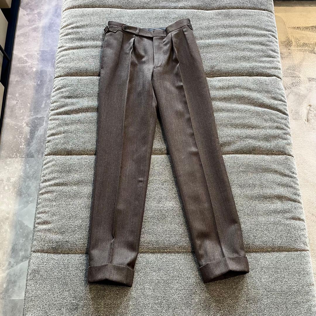 【美品】BEAMS F / キャバルリーツイル ダークブラウン スーツ