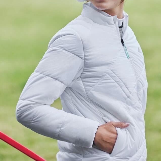 【L】秋冬 アディダス ゴルフ 保温 キルティング 中綿セットアップ