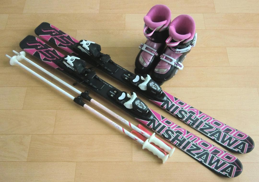 ■■11月限定■送料無料■NISHIZAWA子供用スキー4点セット110/21■